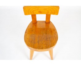 Suite de 4 chaises Méribel par Christian Durupt – Modèle vintage en pin 1960
