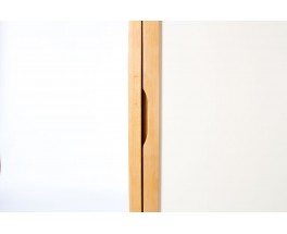 Vestiaire André Sornay hêtre et laque – Design moderniste français des années 60