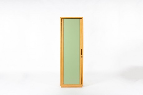 Vestiaire André Sornay hêtre et laque – Design moderniste français des années 60