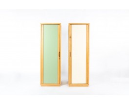 André Sornay Wardrobe beech and lacquer – French Modernist Design, 1960s