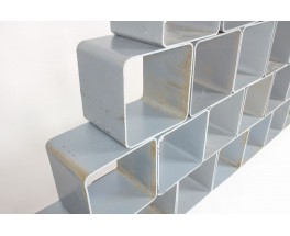 Willy Guhl bookcase 24 elements edition Eternit 1970
