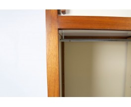 Armoire André Sornay en acajou et laque blanche 1960