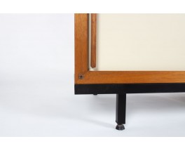 Andre Sornay wardrobe in mahogany and white lacquer 1960