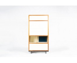 Armoire André Sornay en acajou et laque blanche 1960