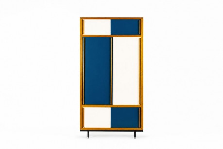 Armoire André Sornay en acajou et laque blanche 1960