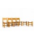 Chairs in elm and leather edition Maison Regain 1980 set of 6