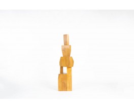 Solid oak sculpture Cairn II, Galerie44 Collection