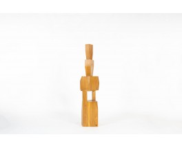 Solid oak sculpture Cairn II, Galerie44 Collection