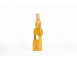Solid oak sculpture Cairn II, Galerie44 Collection