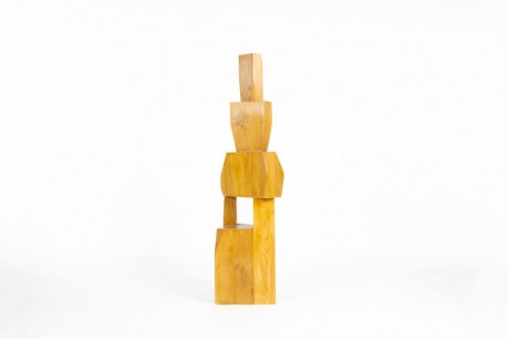 Solid oak sculpture Cairn II, Galerie44 Collection