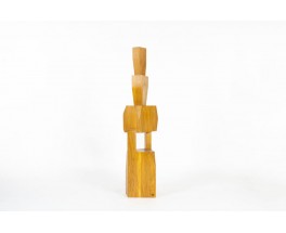 Solid oak sculpture Cairn II, Galerie44 Collection