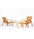 Fauteuils Luigi Ricci hêtre et corde 1950 set de 2