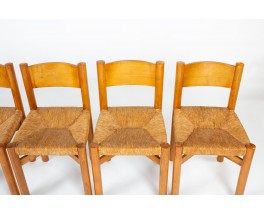 Chaises Charlotte Perriand modèle Méribel édition Steph Simon 1950 set de 6