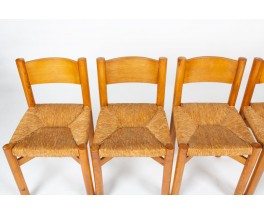 Chaises Charlotte Perriand modèle Méribel édition Steph Simon 1950 set de 6