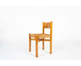 Chaises Charlotte Perriand modèle Méribel édition Steph Simon 1950 set de 6