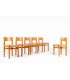 Chaises Charlotte Perriand modèle Méribel édition Steph Simon 1950 set de 6