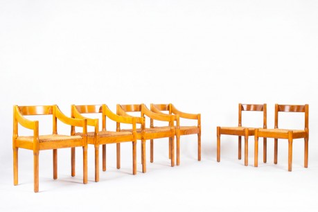Ensemble Carimate de Vico Magistretti pour Cassina 1960 set de 6