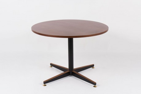 Table ronde en acajou design italien 4 personnes 1950