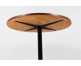 Table ronde en acajou design italien 4 personnes 1950