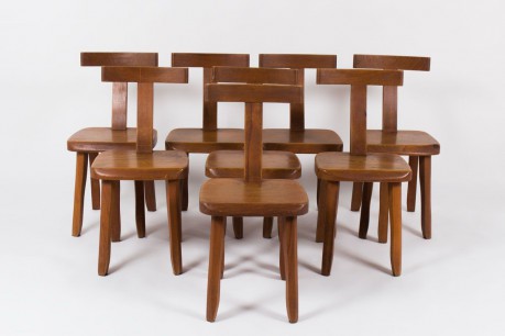 Chaises Olavi Hanninen en orme clair edition Mikko Nupponen 1950 set de 8