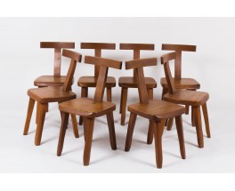 Chaises Olavi Hanninen en orme clair edition Mikko Nupponen 1950 set de 8