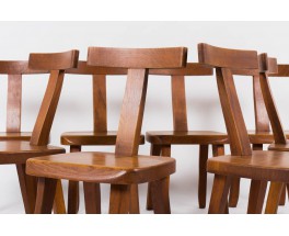 Chaises Olavi Hanninen en orme clair edition Mikko Nupponen 1950 set de 8