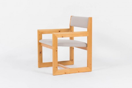 Fauteuil Andre Sornay tissu kvadrat gris 1950