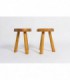 Tabourets Charlotte Perriand en pin pour Les Arcs 1950 set de 2
